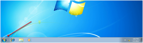 Windows 7 Desktop, Start Button